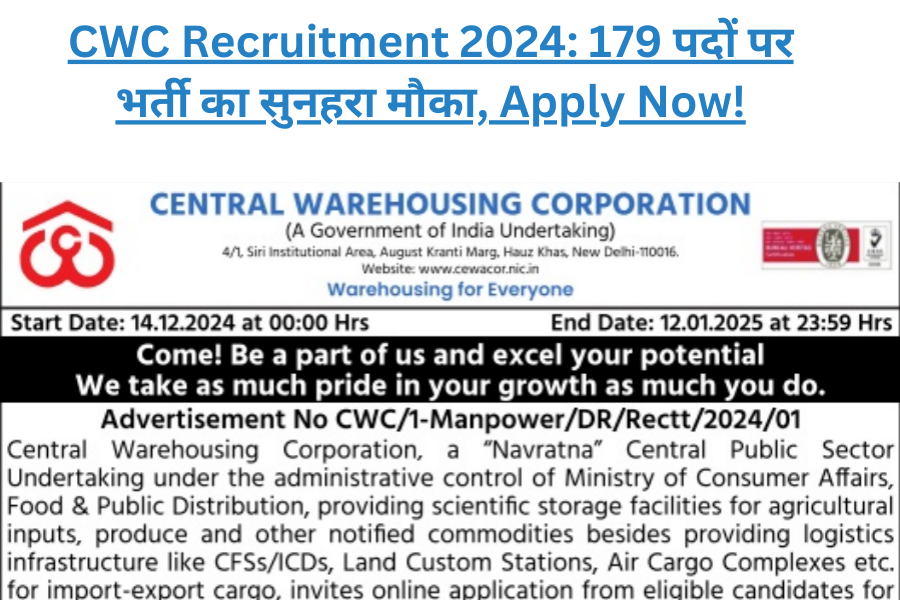 CWC Recruitment 2024