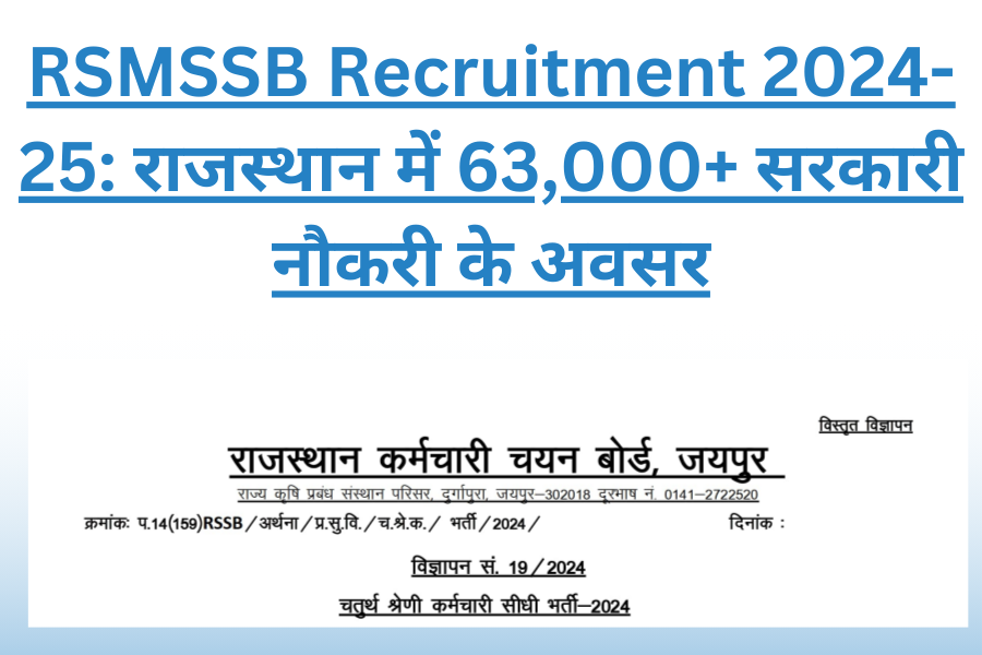 RSMSSB Recruitment 2024-25