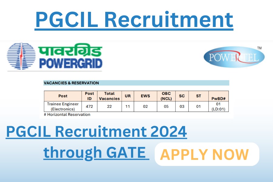 PGCIL Recruitment 2024 through GATE